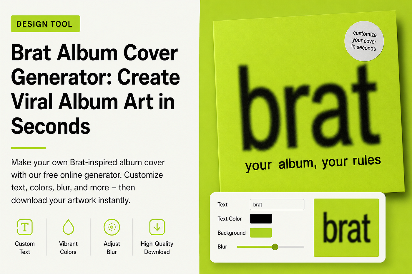 Brat Album Cover Generator: Create Viral Album Art in Seconds