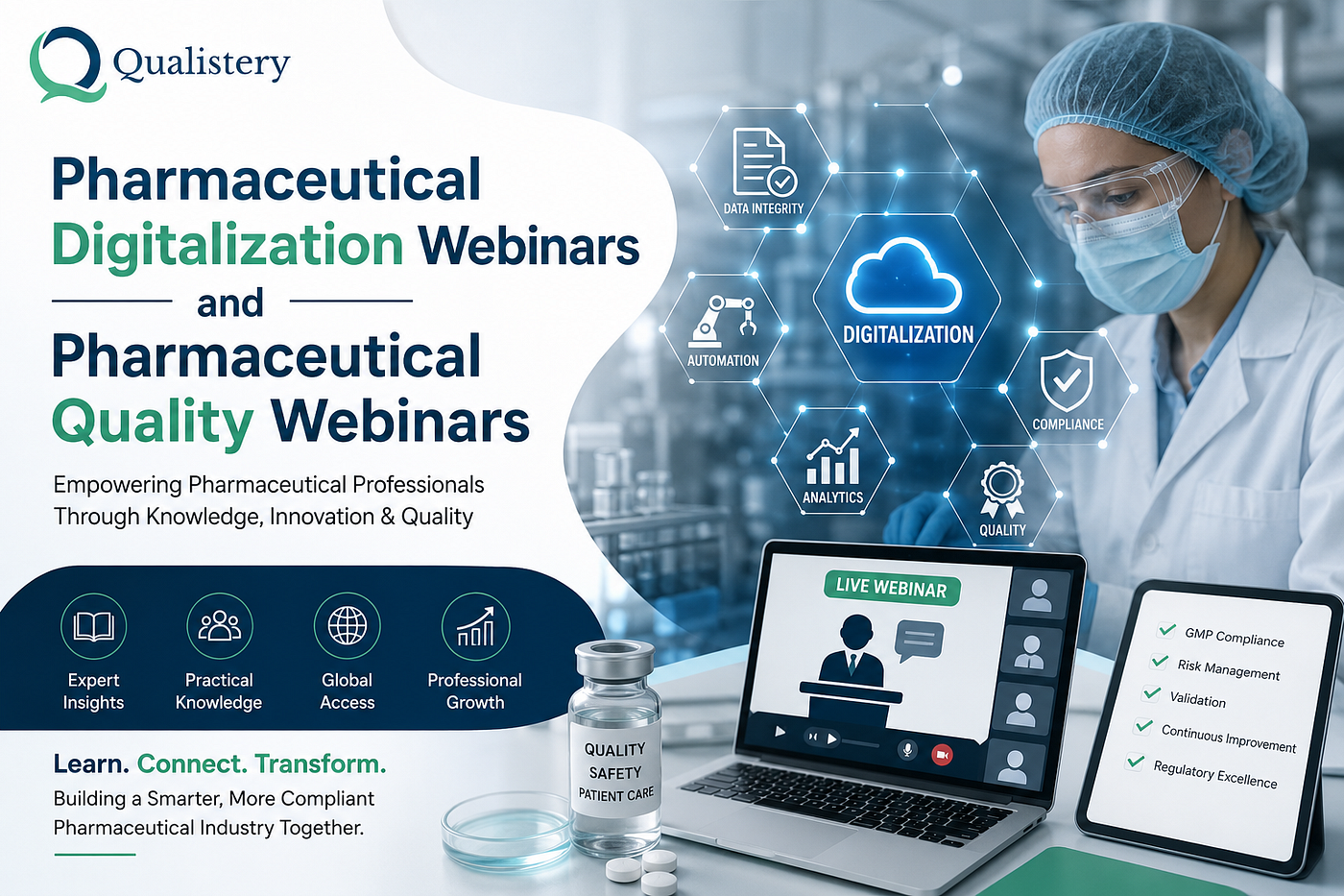 Pharmaceutical Digitalization Webinars and Pharmaceutical Quality Webinars: Driving Innovation with…