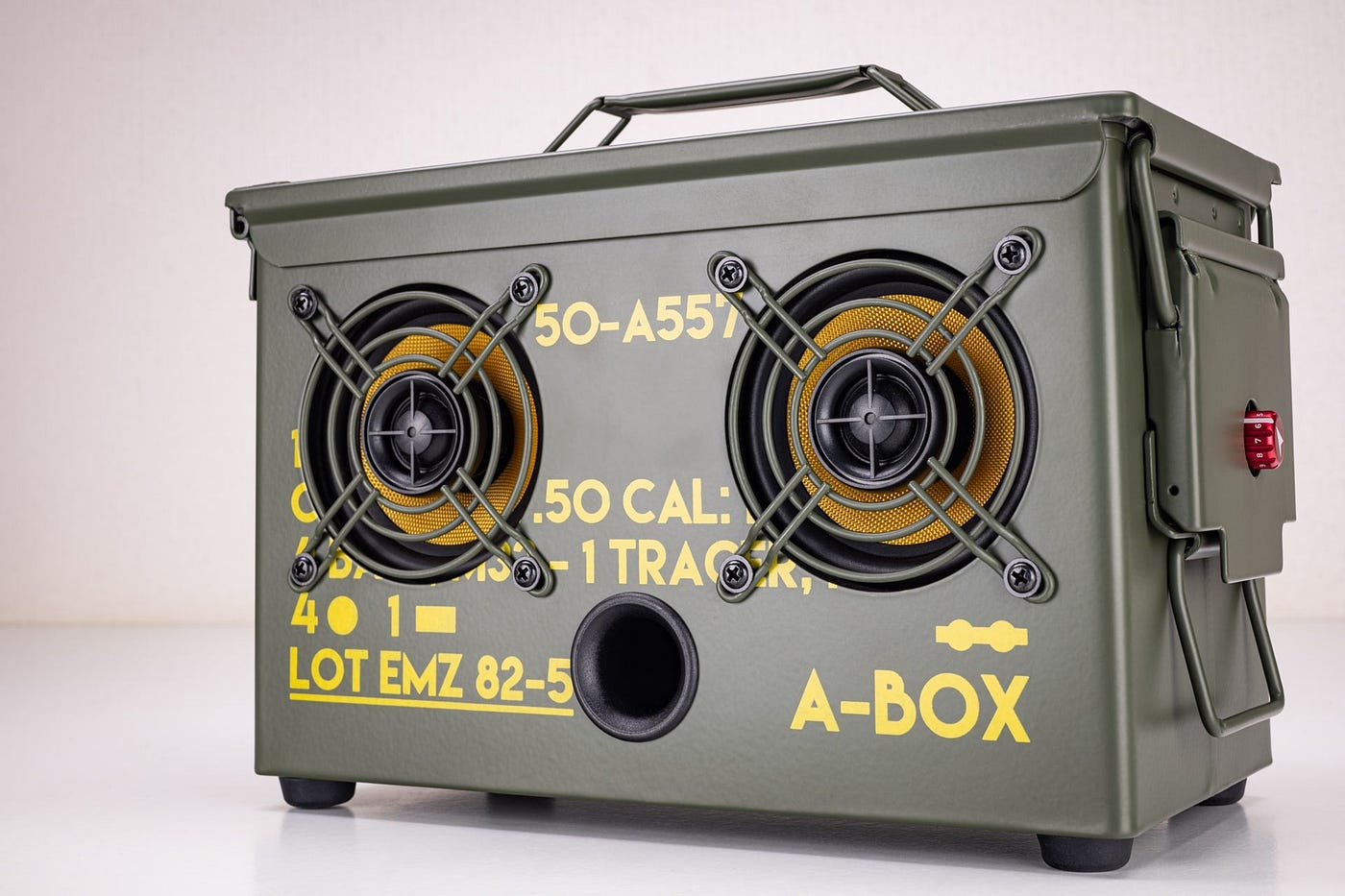 50 CAL A BOX Speaker Delivering Powerful Portable Audio for Every Adventure