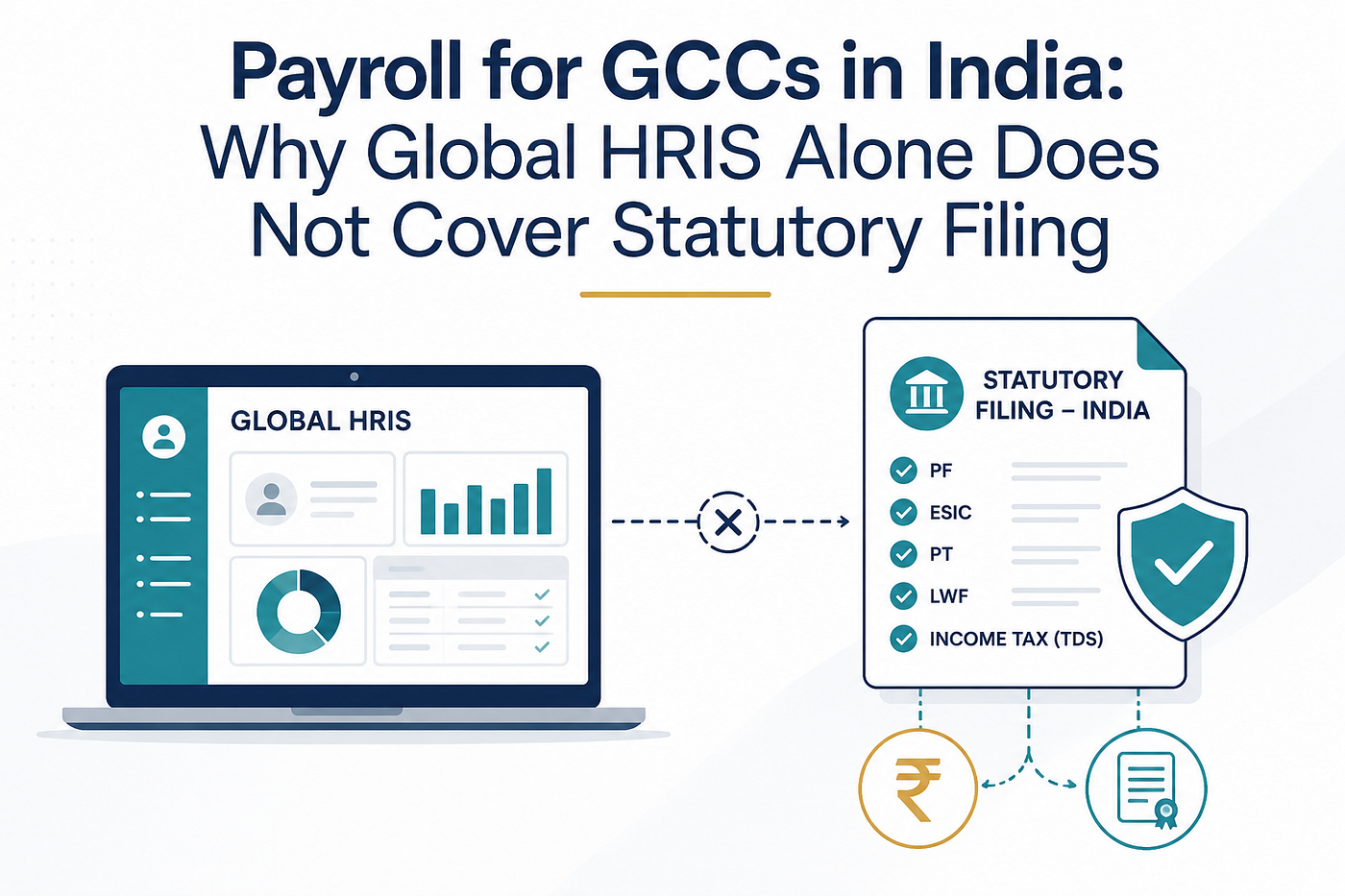 Payroll for GCCs in India: Why Global HRIS Alone Does Not Cover Statutory Filing.