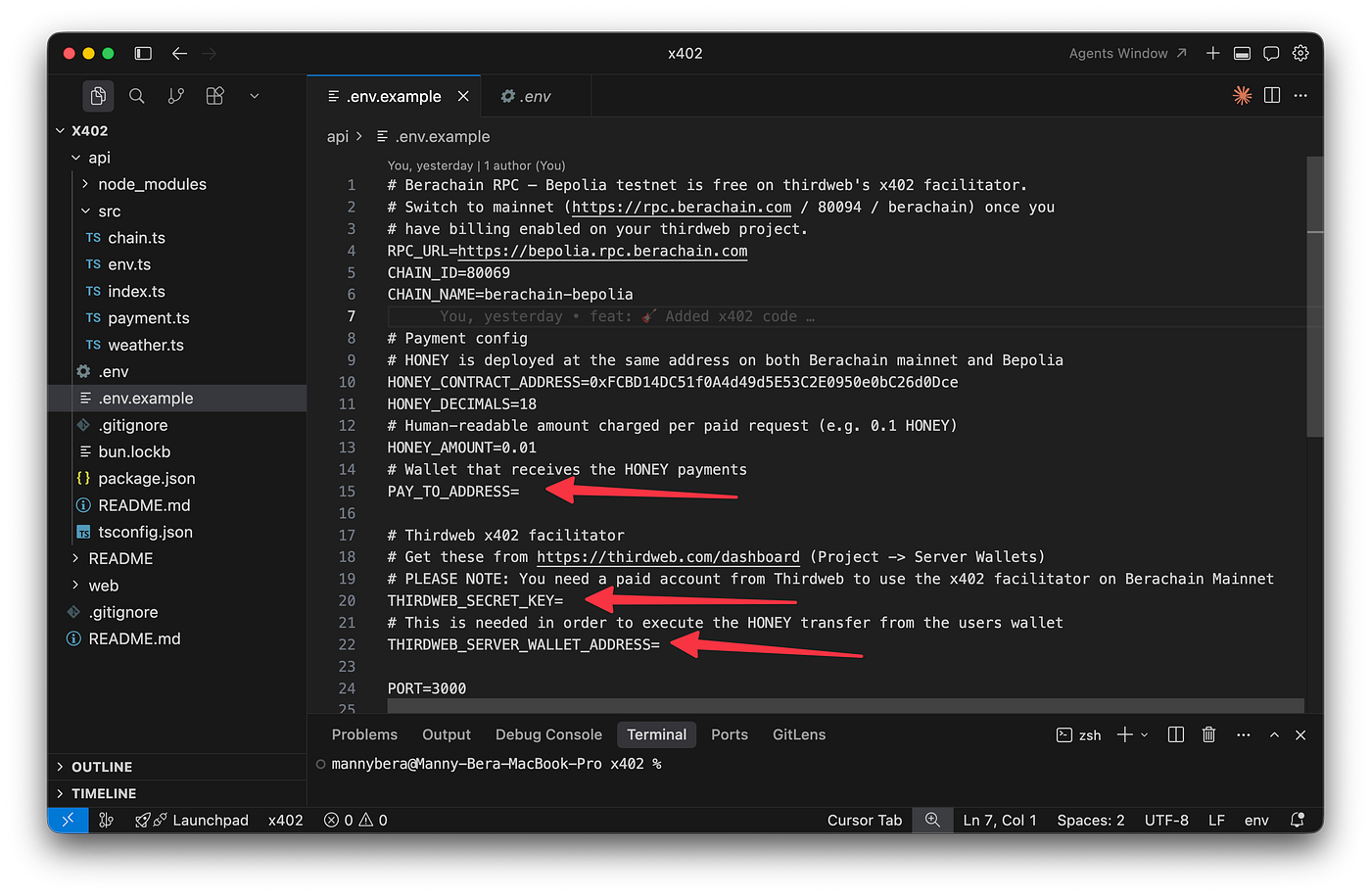 Cursor Backend Configuing Environment Variables