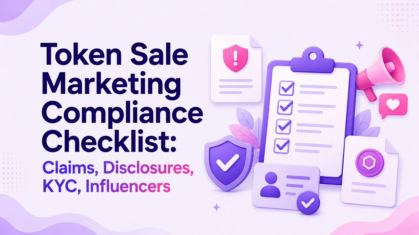 Token Sale Marketing Compliance Checklist: Claims, Disclosures, KYC, and Influencers