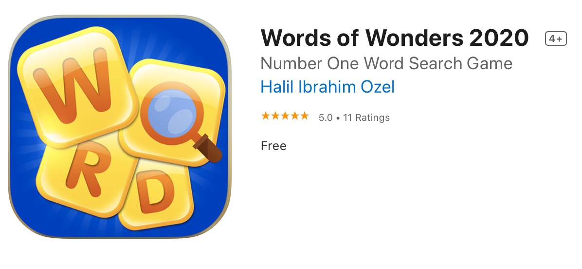 Popular iOS word search game Hooked on Words has arrived on