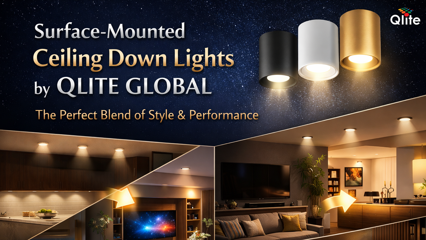 Surface-Mounted Ceiling Down Lights by Qlite Global — The Perfect Blend of Style & Performance