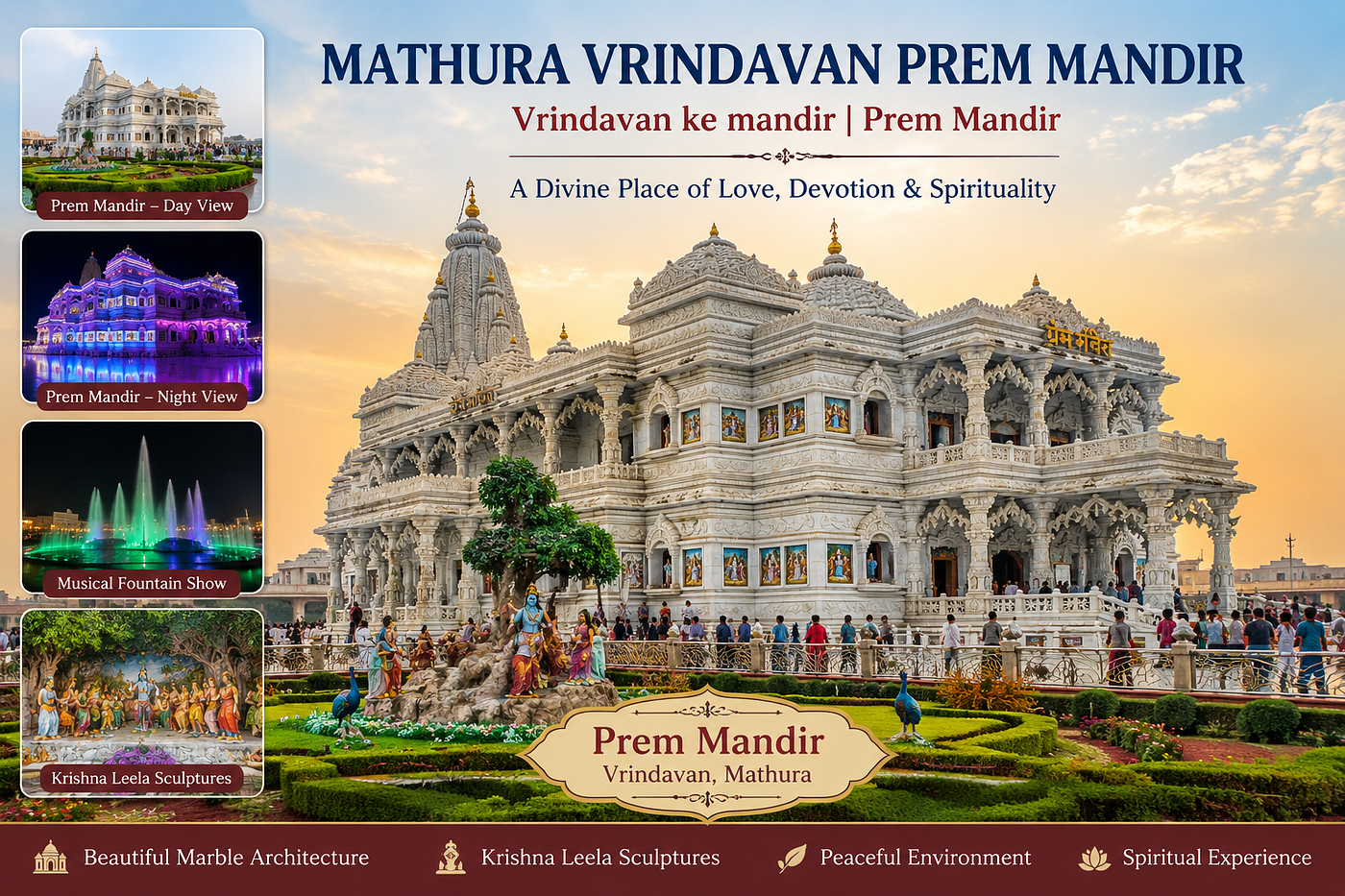 Mathura Vrindavan Prem Mandir| Vrindavan ke mandir | Prem Mandir