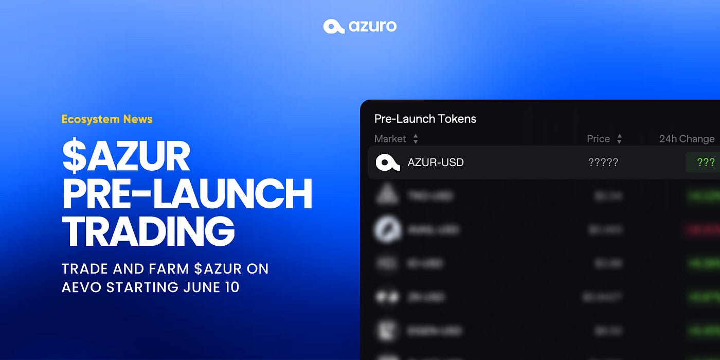 AZUR to Go Live on Aevo For Pre-Market Trading | by azuro 🌊 | azuroprotocol