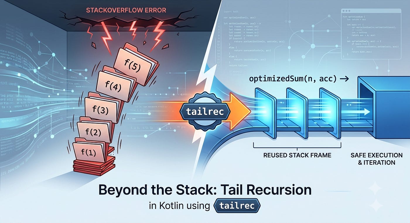 Beyond the Stack: Mastering Tail Recursion in Kotlin using tailrec