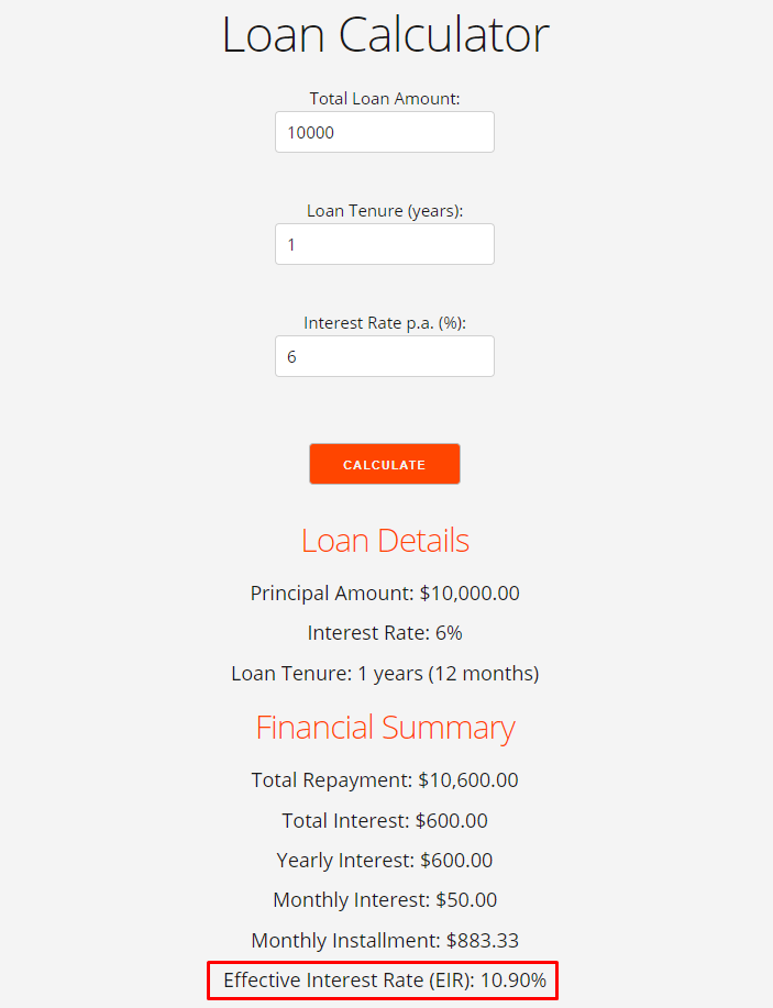 Flat interest 2024 rate calculator