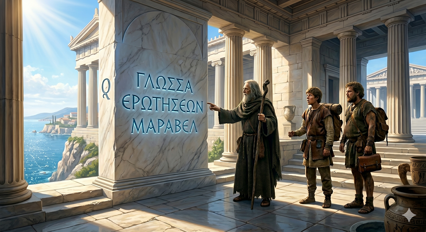 The API Grand Prix: The Stelai of the Koppa and the Language of Questions