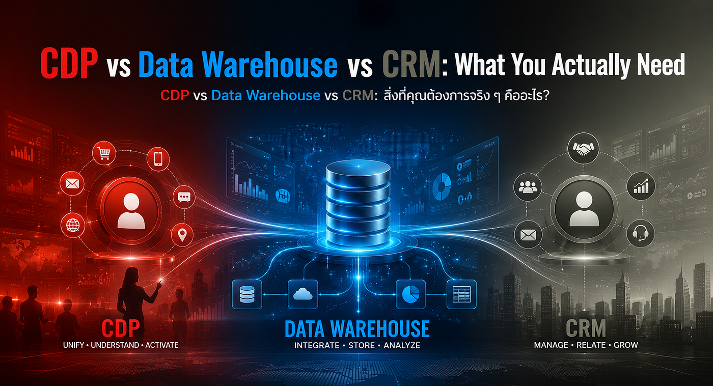 CDP vs Data Warehouse vs CRM: What You Actually Need