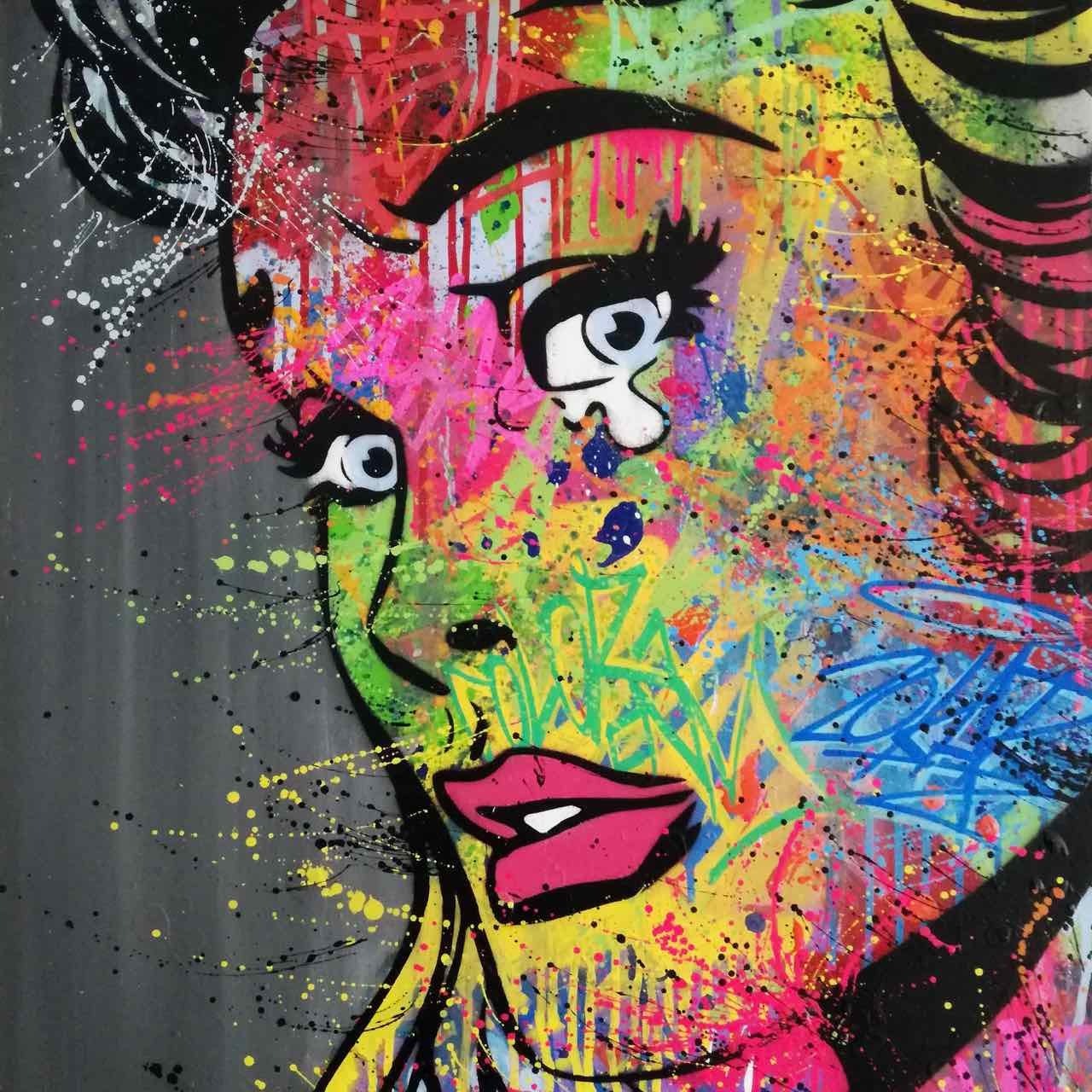 Affiche Colorée 2017 Dans Un Style Pop Art Avec Bombe Illustration