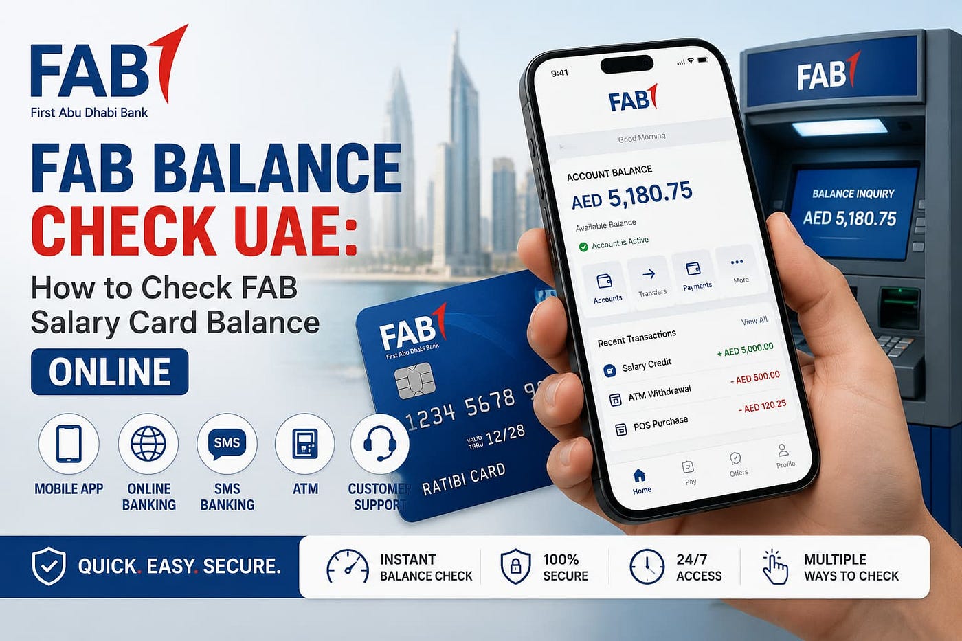 FAB Balance Check UAE: How to Check FAB Salary Card Balance Online