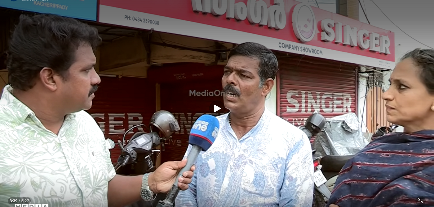 Martin and wife share the incident to TV reporter (Media One)