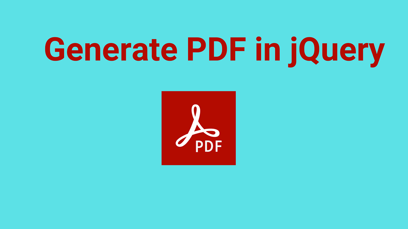 How to Generate PDF in jQuery! Make it Simple