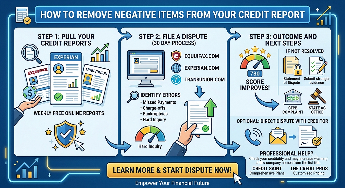 How to Remove Negative Items From Credit Report.