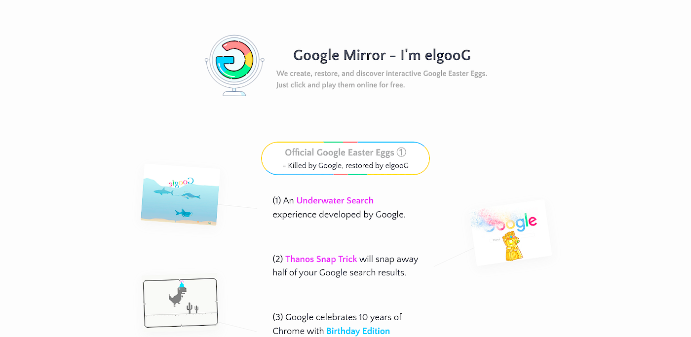 Google Batman Easter Egg - elgooG