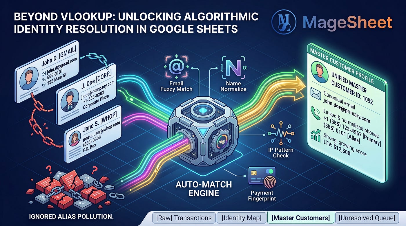 Ditch Expensive CDPs: How to Build an Algorithmic Customer Identity Engine in Google Sheets