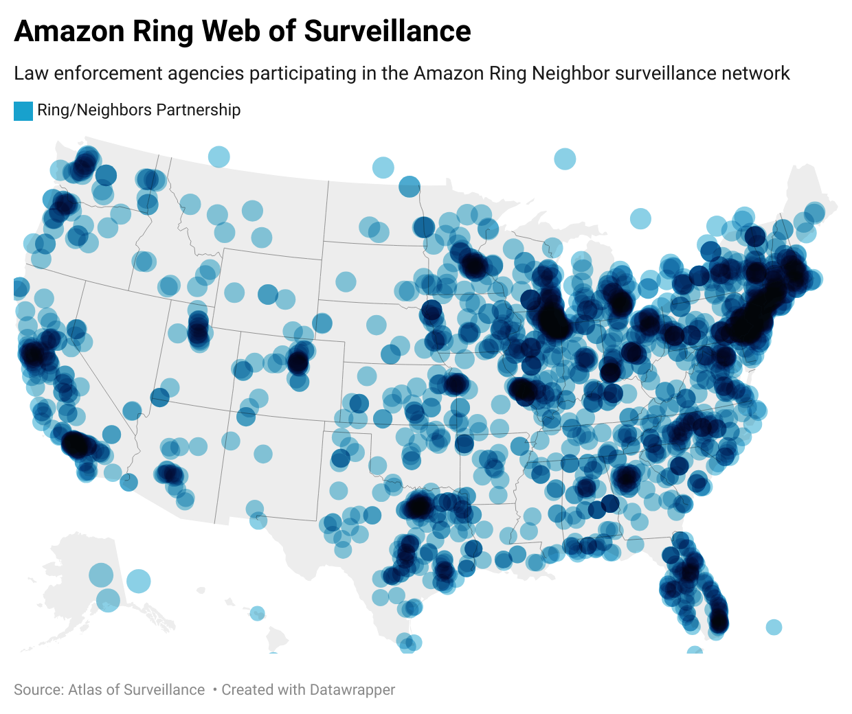 s Ring is the largest civilian surveillance network the US