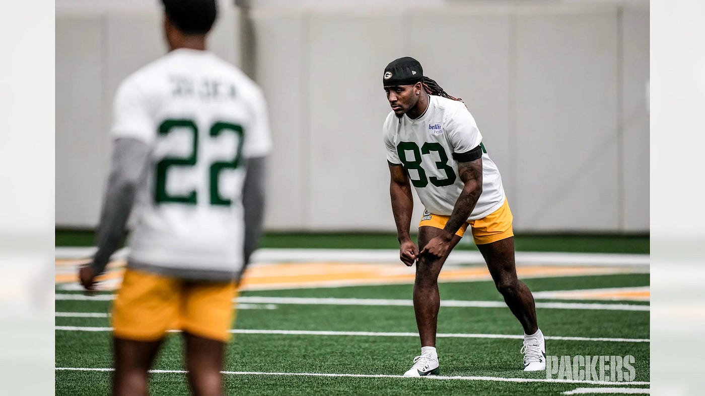 Matthew Golden and Savion Williams at rookie minicamp, Evan Siegle of Packers.com