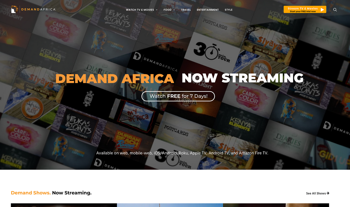 Demand Africa Debuts on The Roku Channel by The Africa Channel Medium