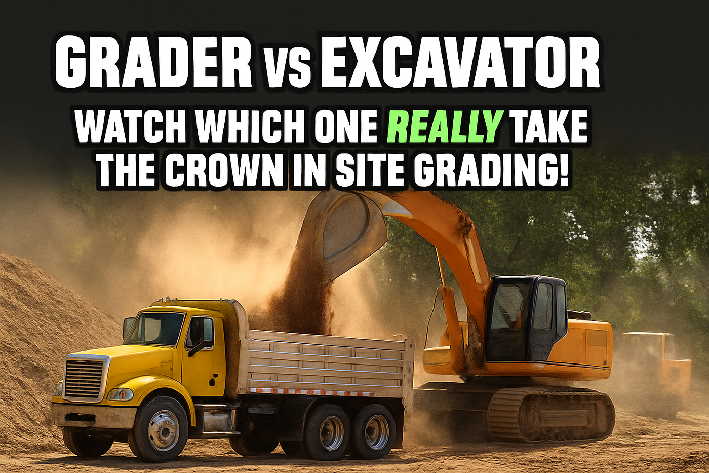 Grader vs Excavator: Watch Which One REALLY Takes the Crown in Site Grading!
