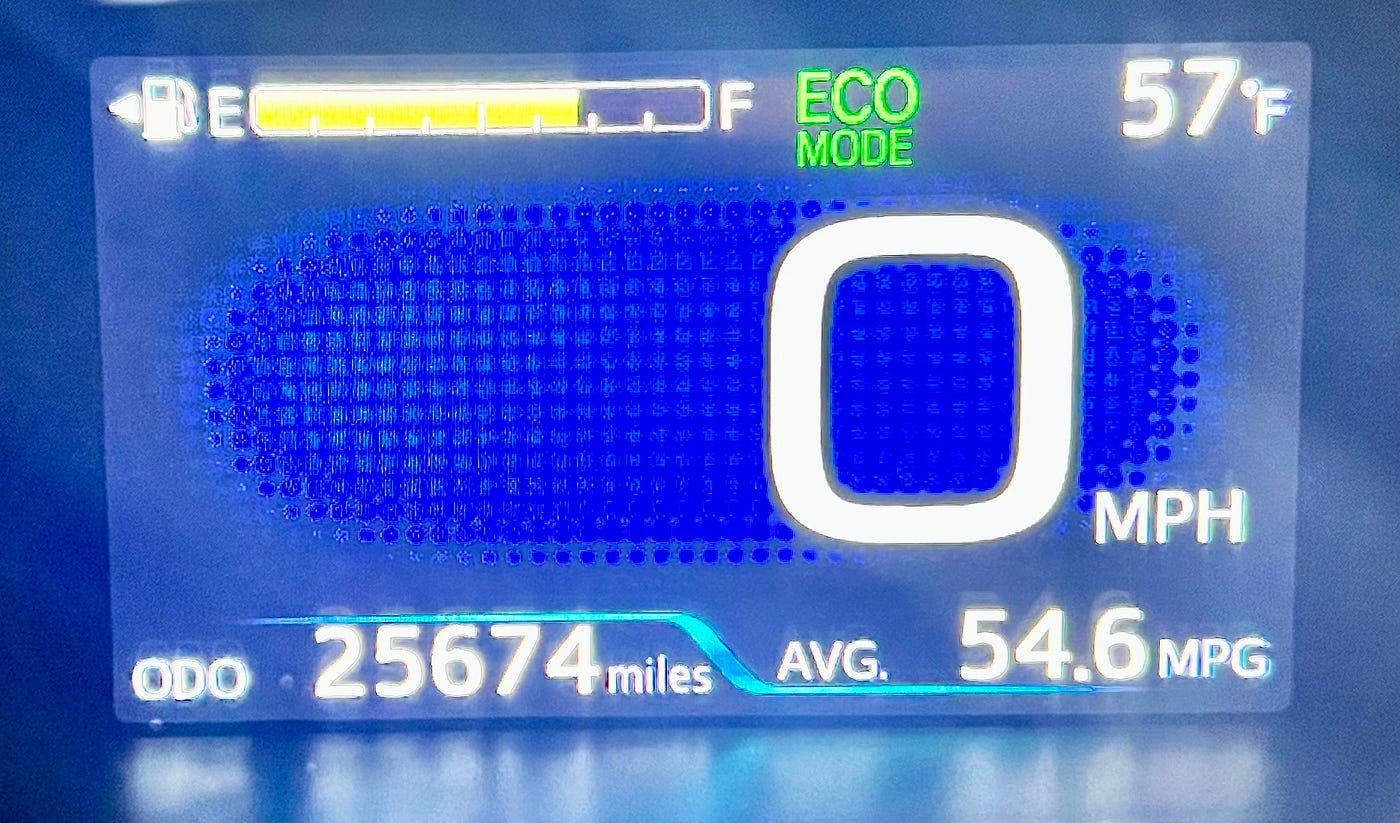 Prius Dashboard — End of Day 70