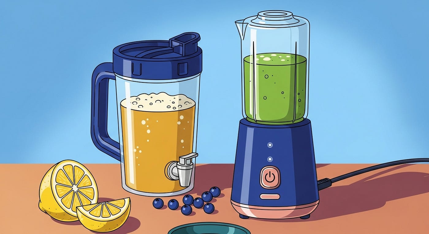 Qual é o melhor liquidificador portátil para suco natural?