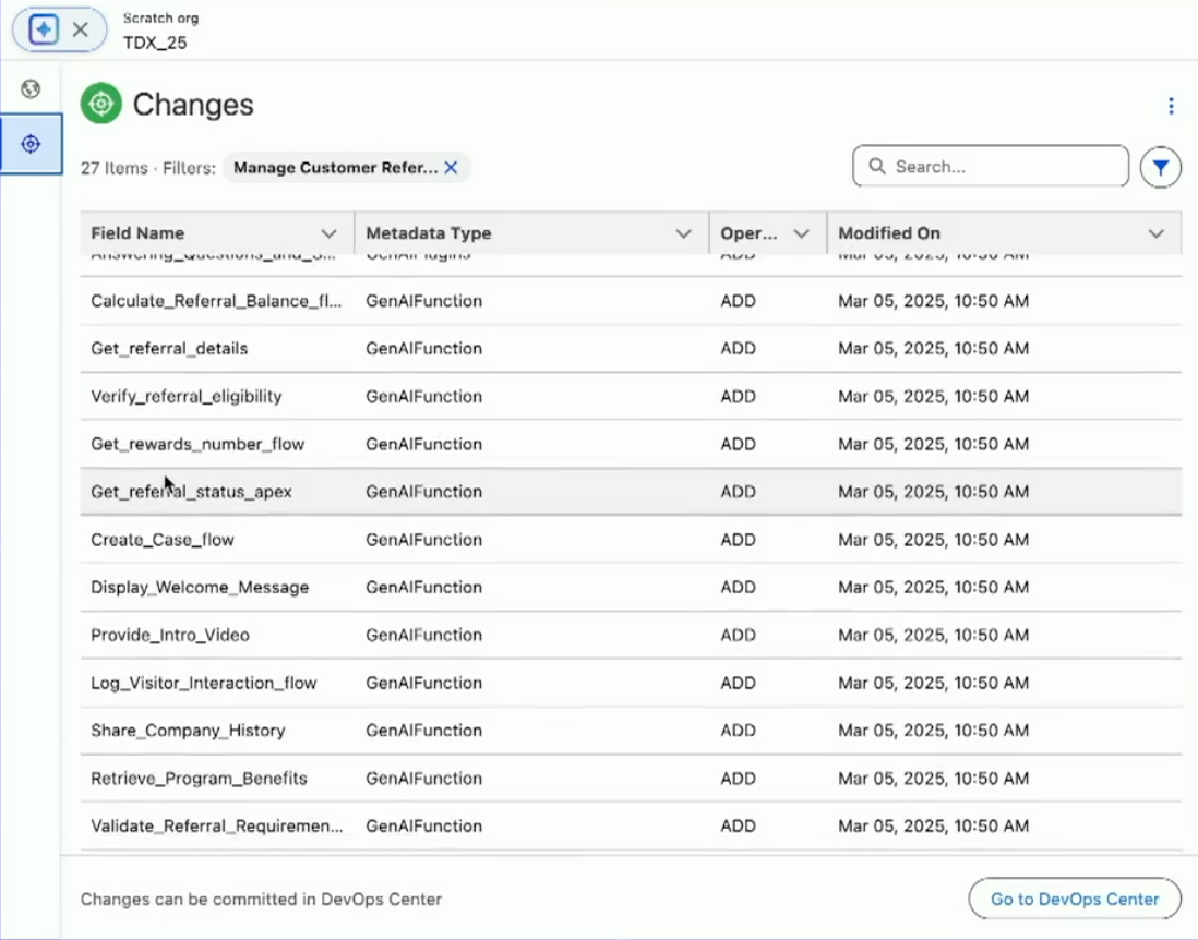 Agentforce Inspector to track changes