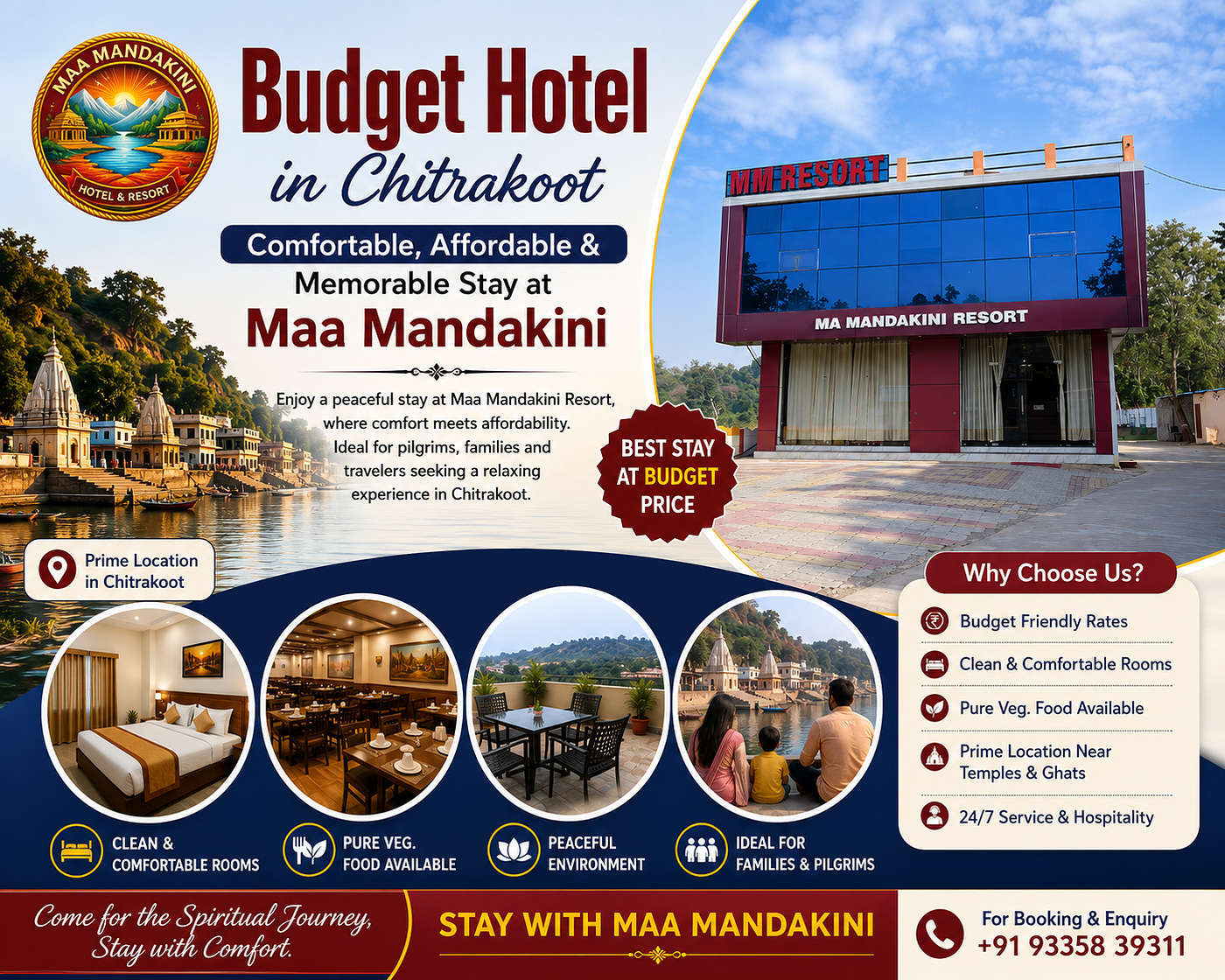 Budget Hotel in Chitrakoot: Comfortable, Affordable & Memorable Stay at Maa Mandakini