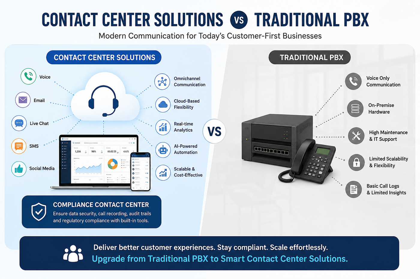 Contact Center Solutions vs Traditional PBX: Why Businesses Are Upgrading Their Communication…