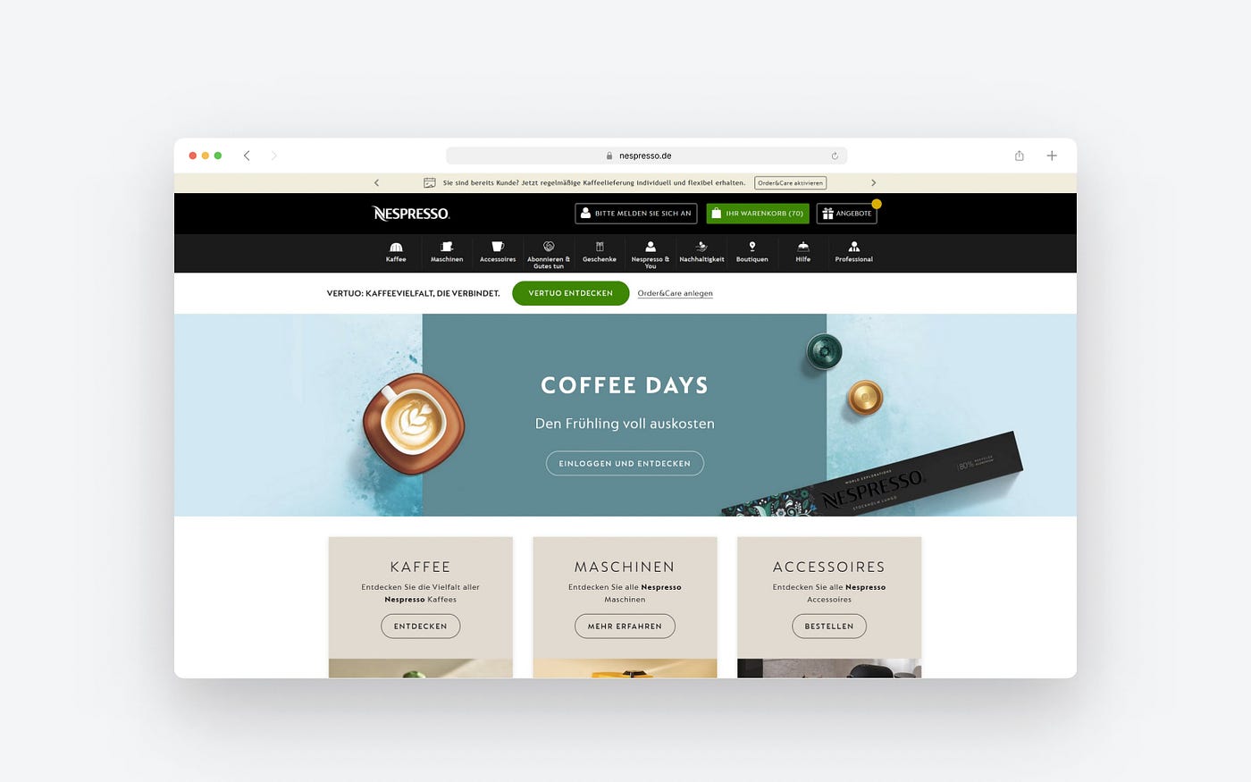 Case study: Nespresso E-commerce Redesigning | Bootcamp