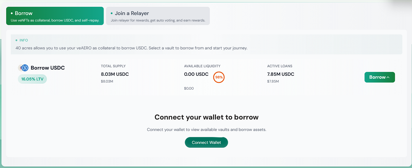 🌾 40 Acres Finance — The Future of veNFT Lending, USDC Yield Vaults & Self-Repaying DeFi Loans 🚀