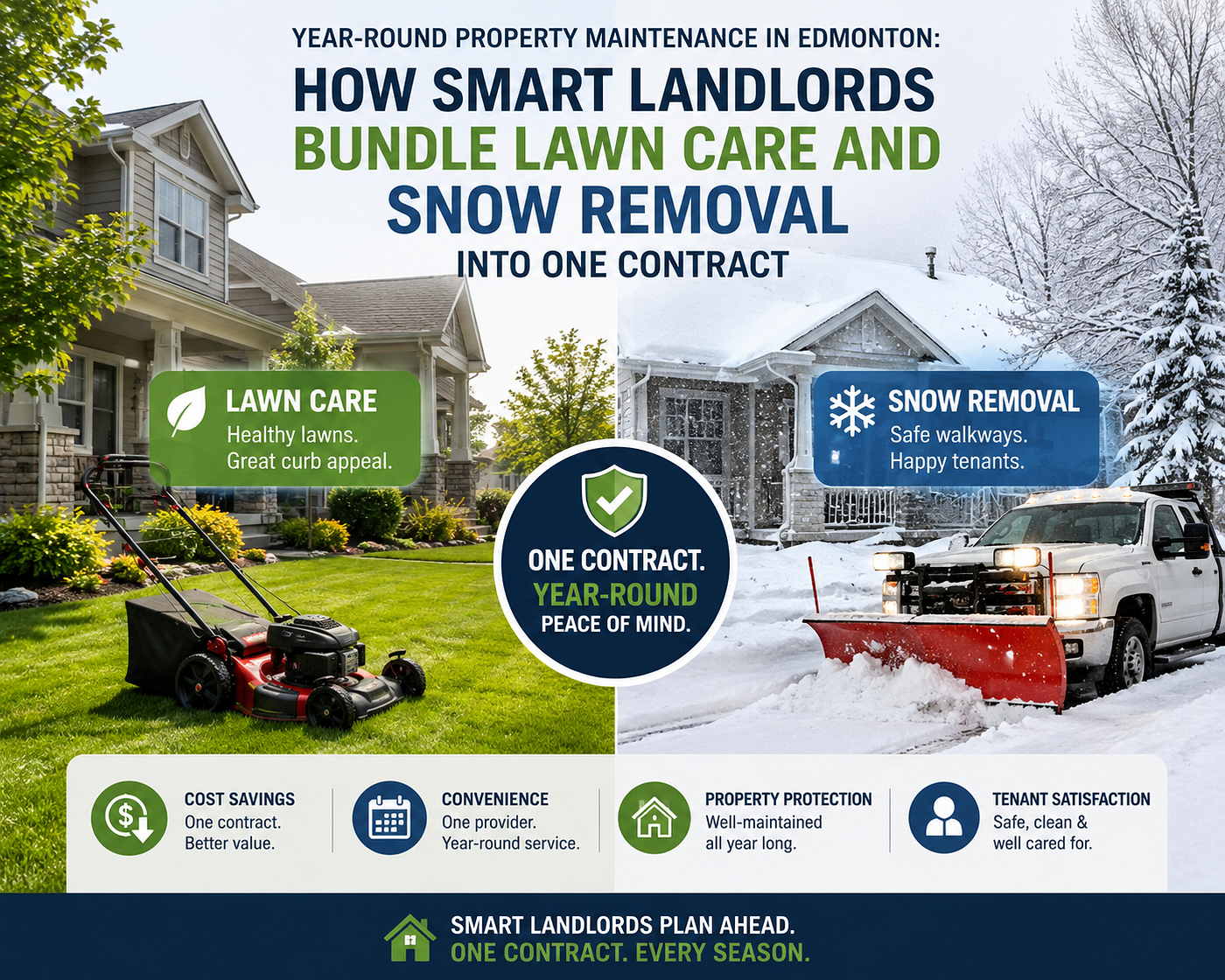 Year-round property maintenance in Edmonton: how smart landlords bundle lawn care and snow removal…