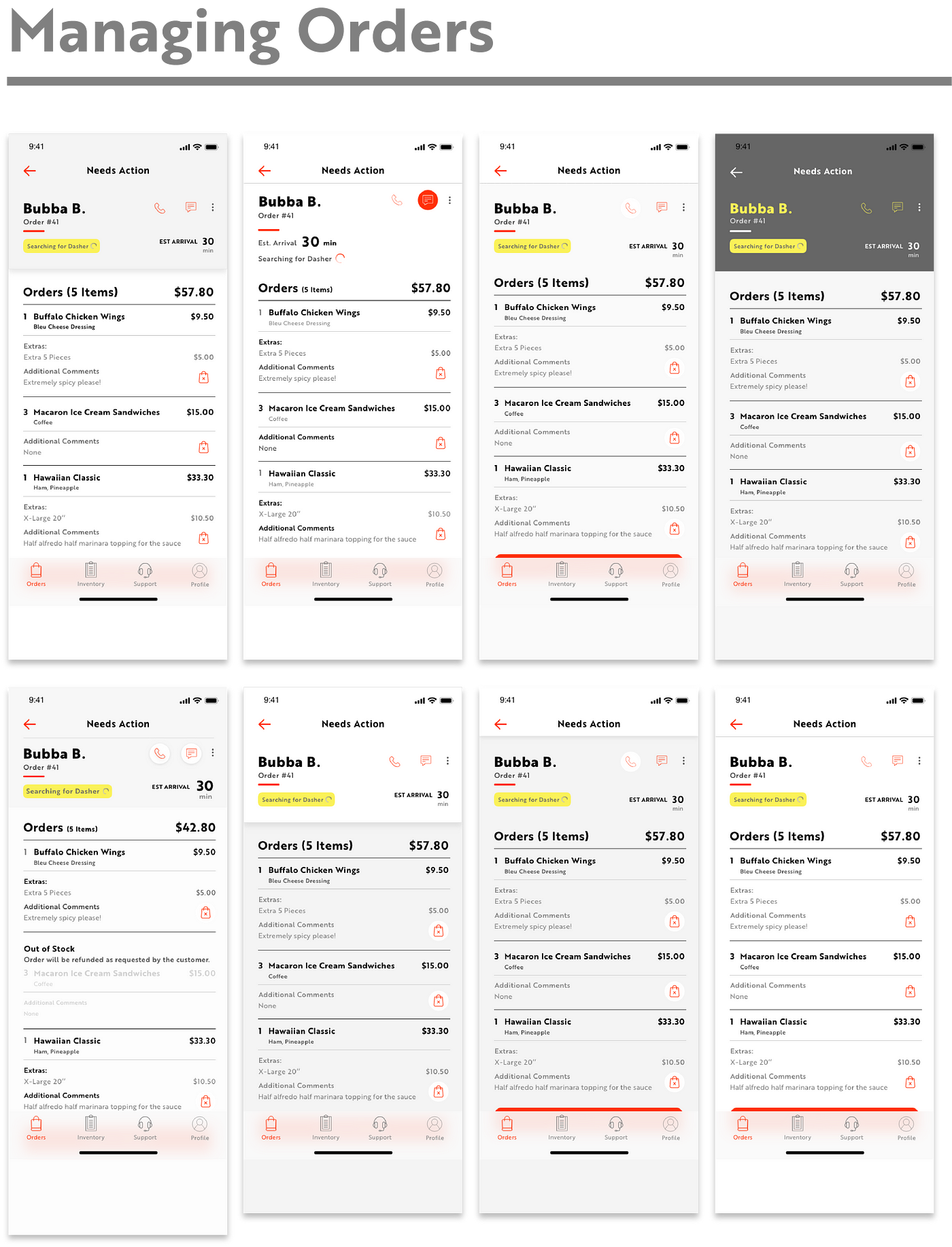 My DoorDash order manager redesign — a UX case study