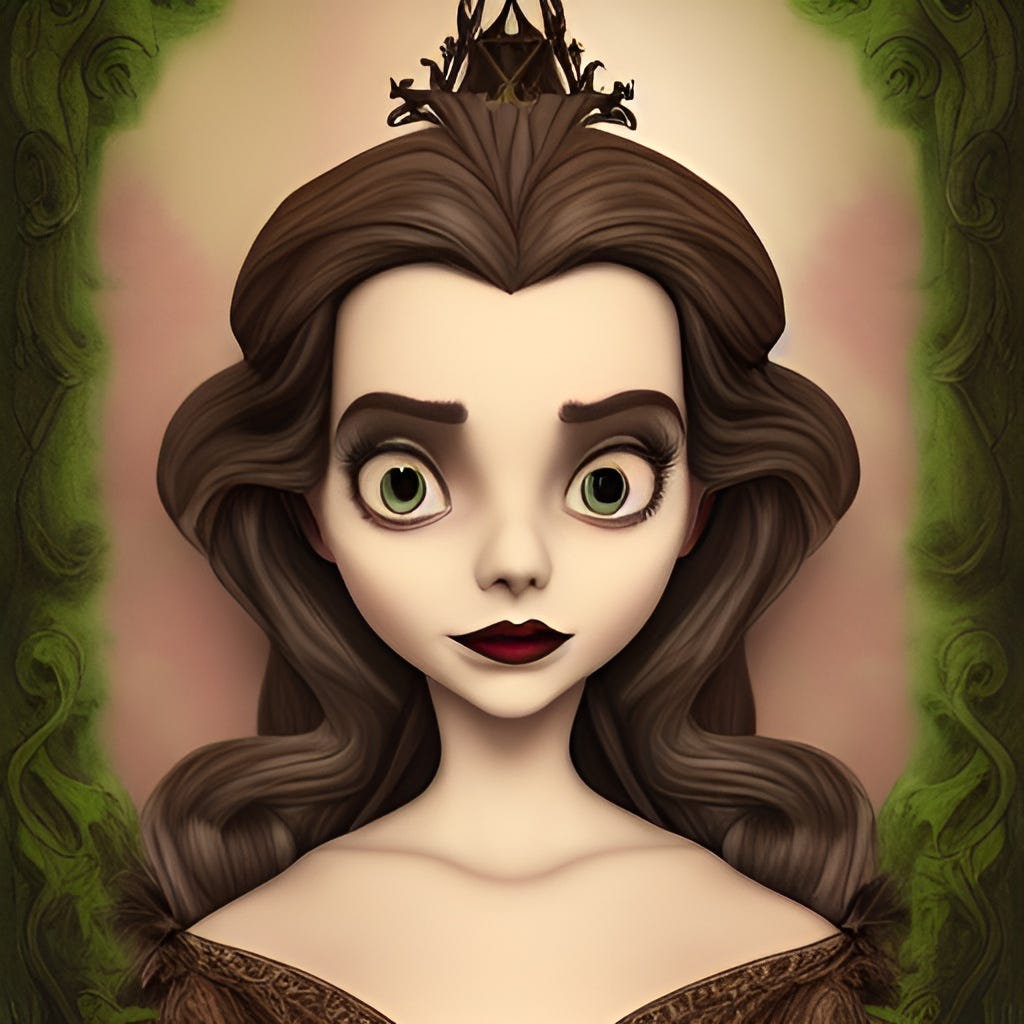 Princess Gothic”: If Tim Burton had designed the Disney Princesses | by Jim  the AI Whisperer | Bootcamp