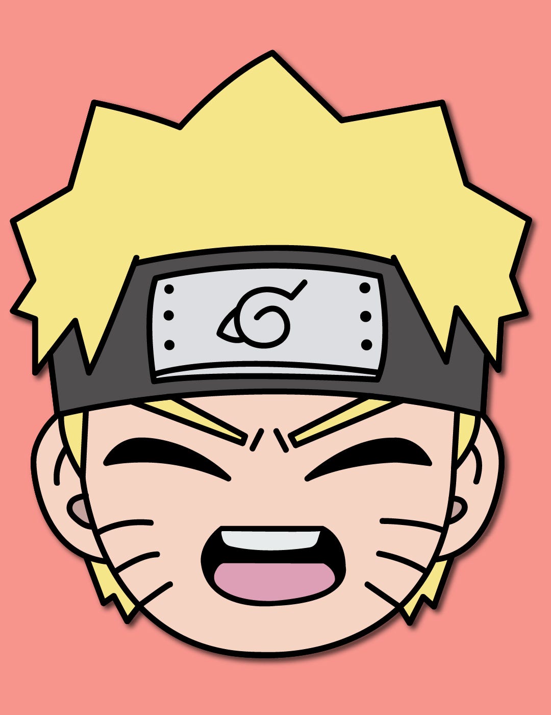 simple drawing naruto face｜TikTok Search