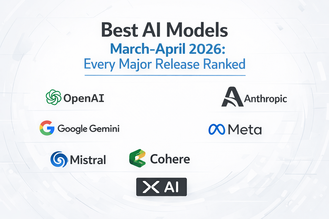 Best AI Models March-April 2026: Every Major Release Ranked | by