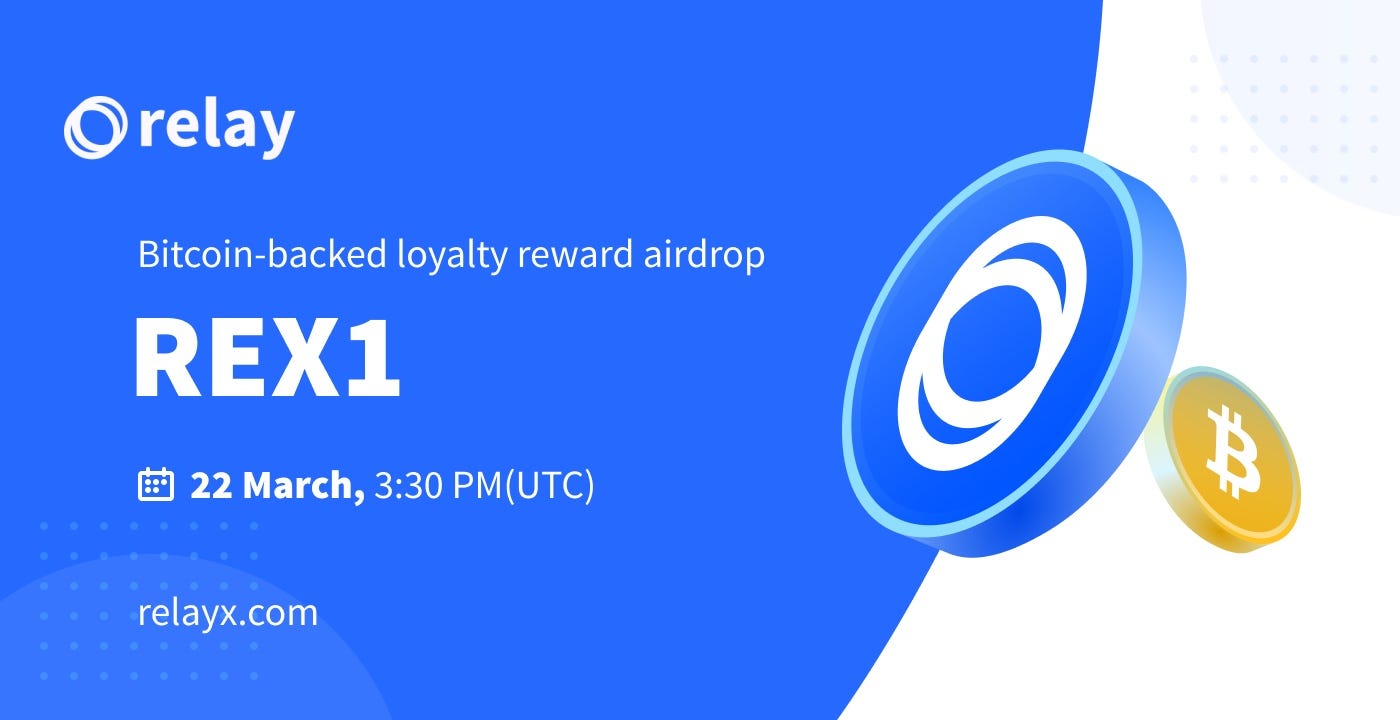 REX1 – Bitcoin backed loyalty reward for RelayX users | by RelayX | Medium