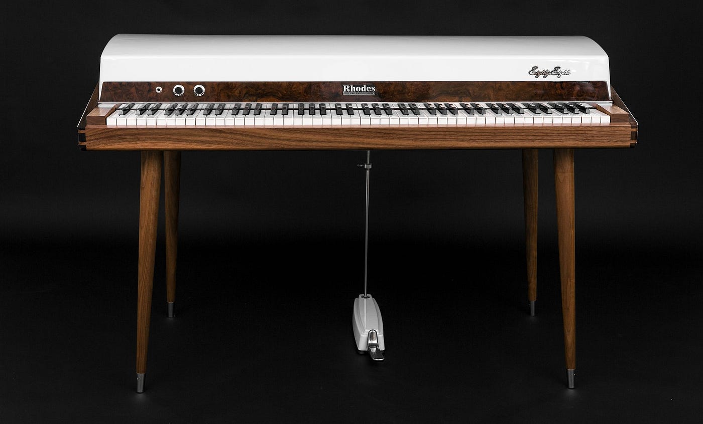 On the Rhodes Again: The Electric Piano of Harold B. Rhodes | by Oliver  Wang | Medium
