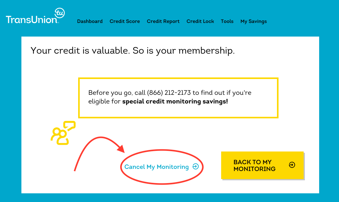 ¿Cómo cancelo el monitoreo de crédito?