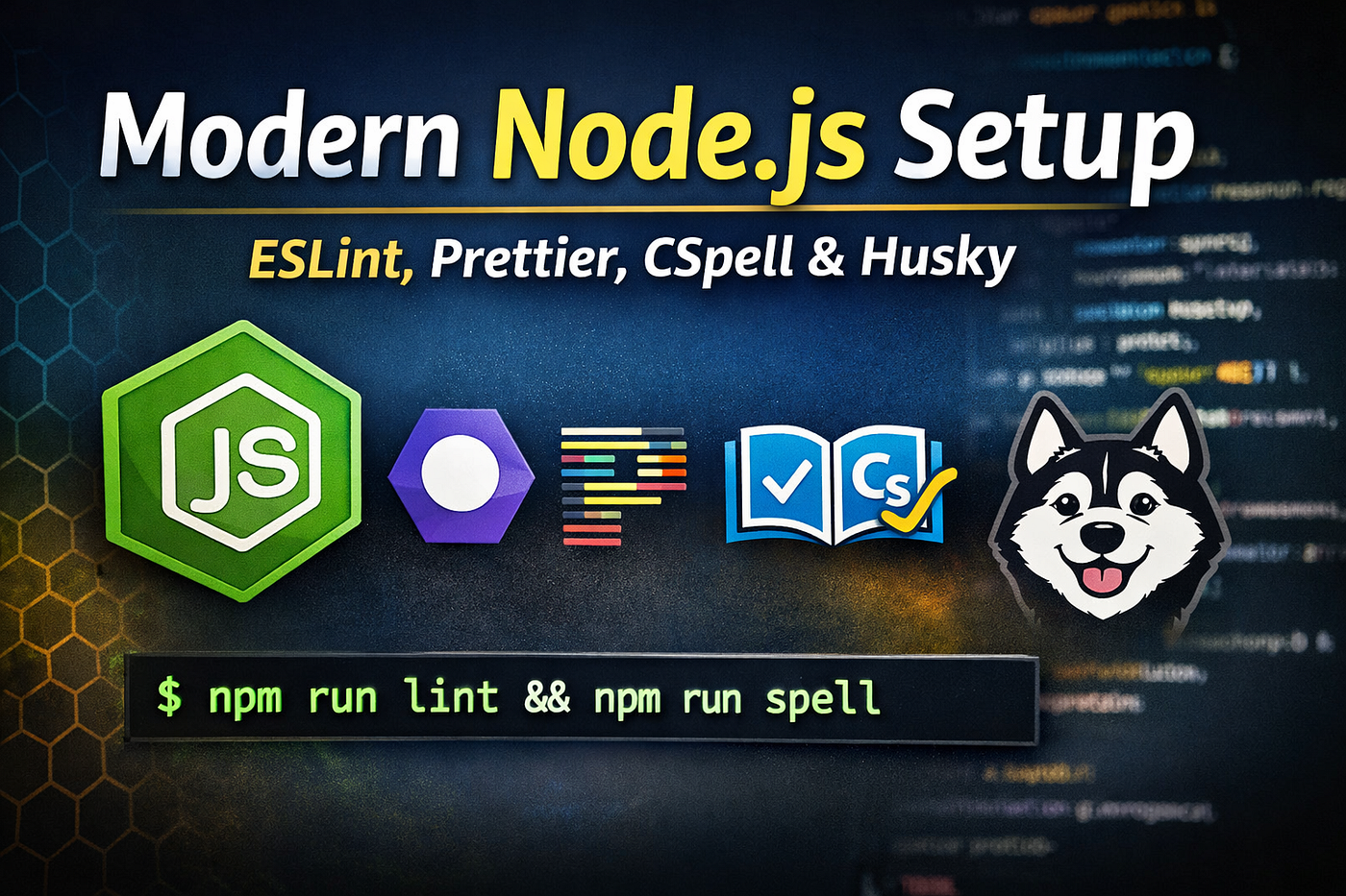 Modern Node.js + Express Setup with ESLint, Prettier & Husky (ES Modules + CI Ready)