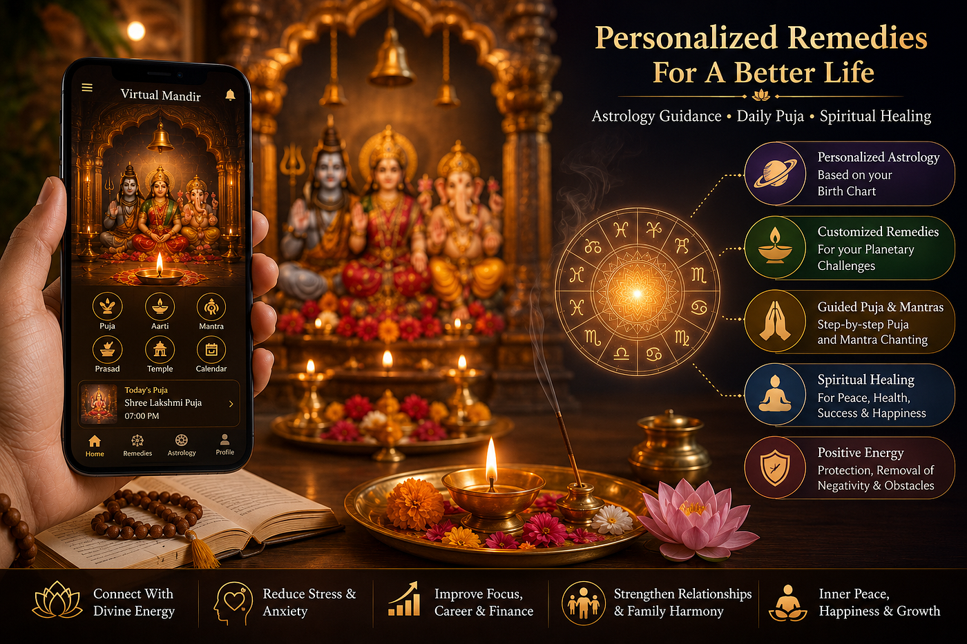 Virtual Mandir App for Personalized Astrology Remedies and Spiritual Healing