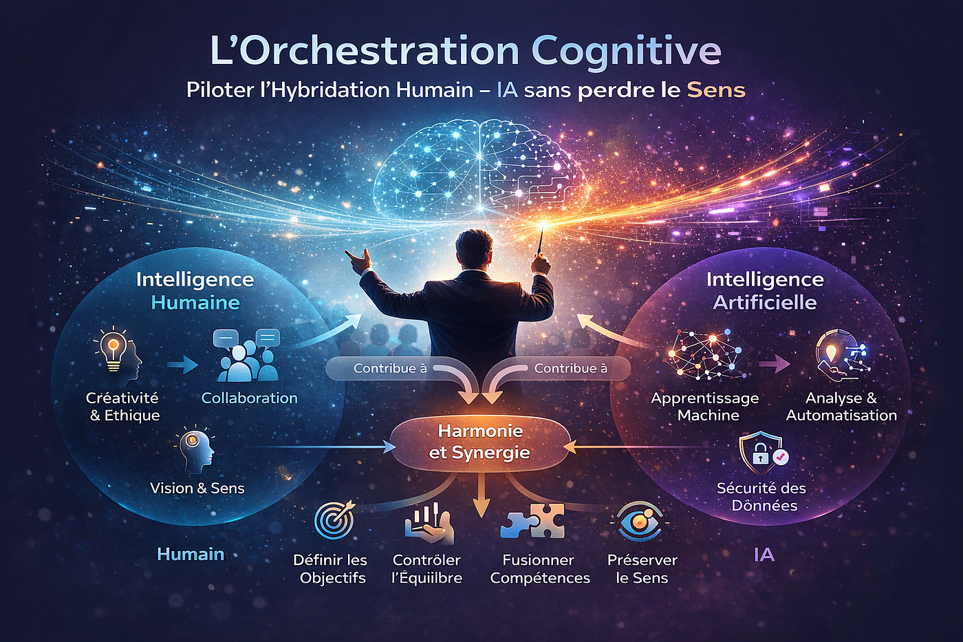 L’Orchestration Cognitive : Piloter l’Hybridation Humain-IA sans perdre le Sens