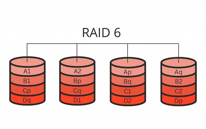 How To Calculate RAID 6 Capacity. RAID 6 is a robust RAID configuration… |  by PITS Global Data Recovery Services | Medium