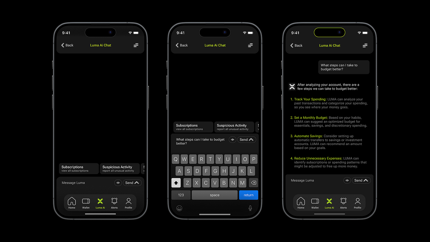 LUMA: Banking built with Ai for its users. | by Tyler Fauvelle | TylerD&I |  Medium