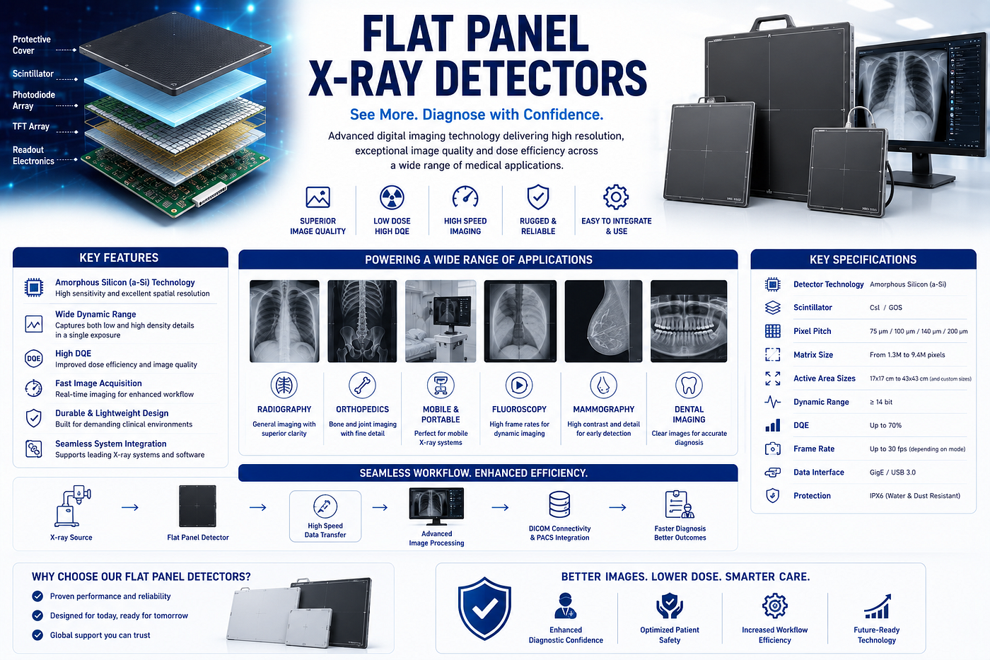 Flat Panel X-ray Detectors : Driven by Digital Radiography Adoption and Demand for High-Precision…