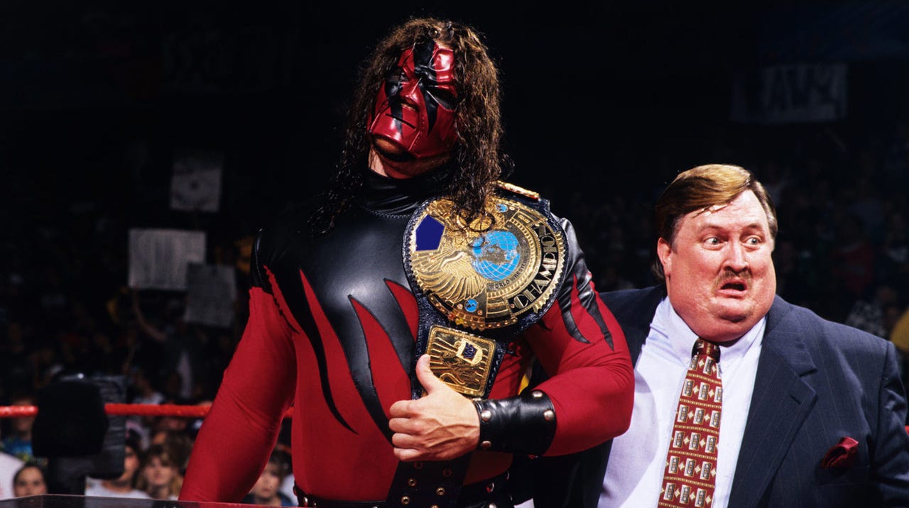 Kane With His WWF Title. Glenn Thomas Jacobs is an American… | by Bingoo Fashions | Medium