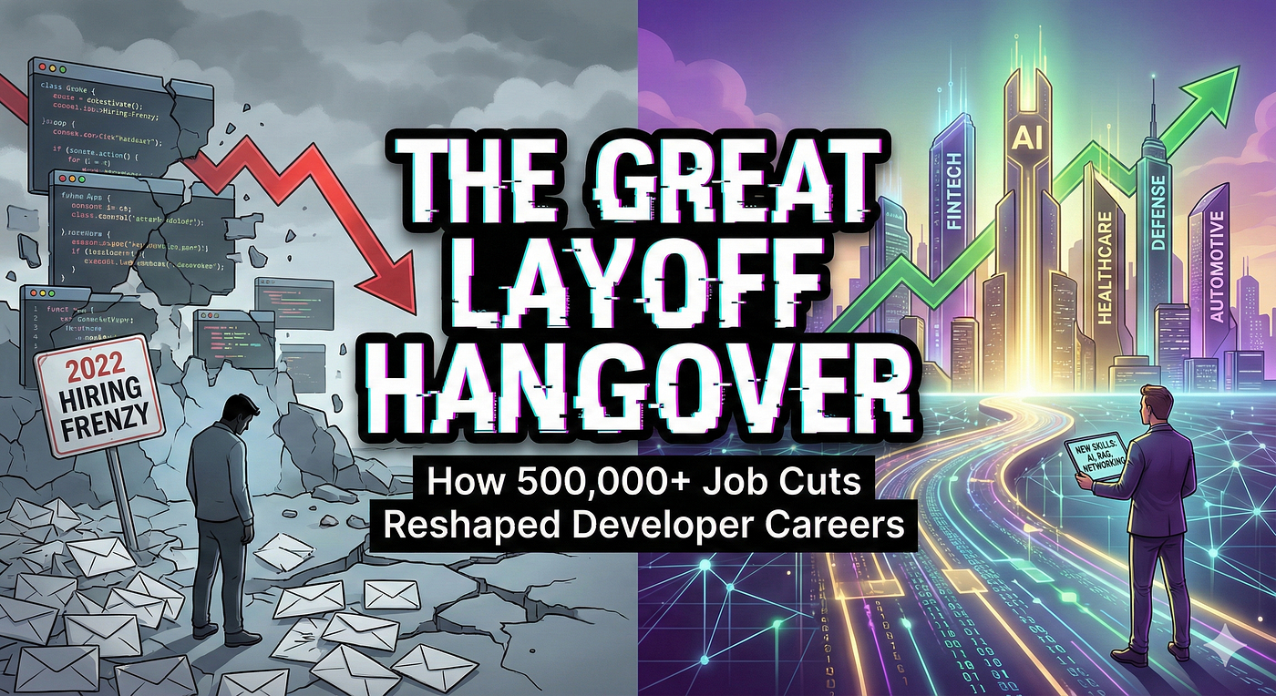 The Great Layoff Hangover: How 500,000+ Job Cuts Reshaped Developer Careers  | by Melvin Prince | Better Dev — NextJs/React | Dec, 2025 | Medium