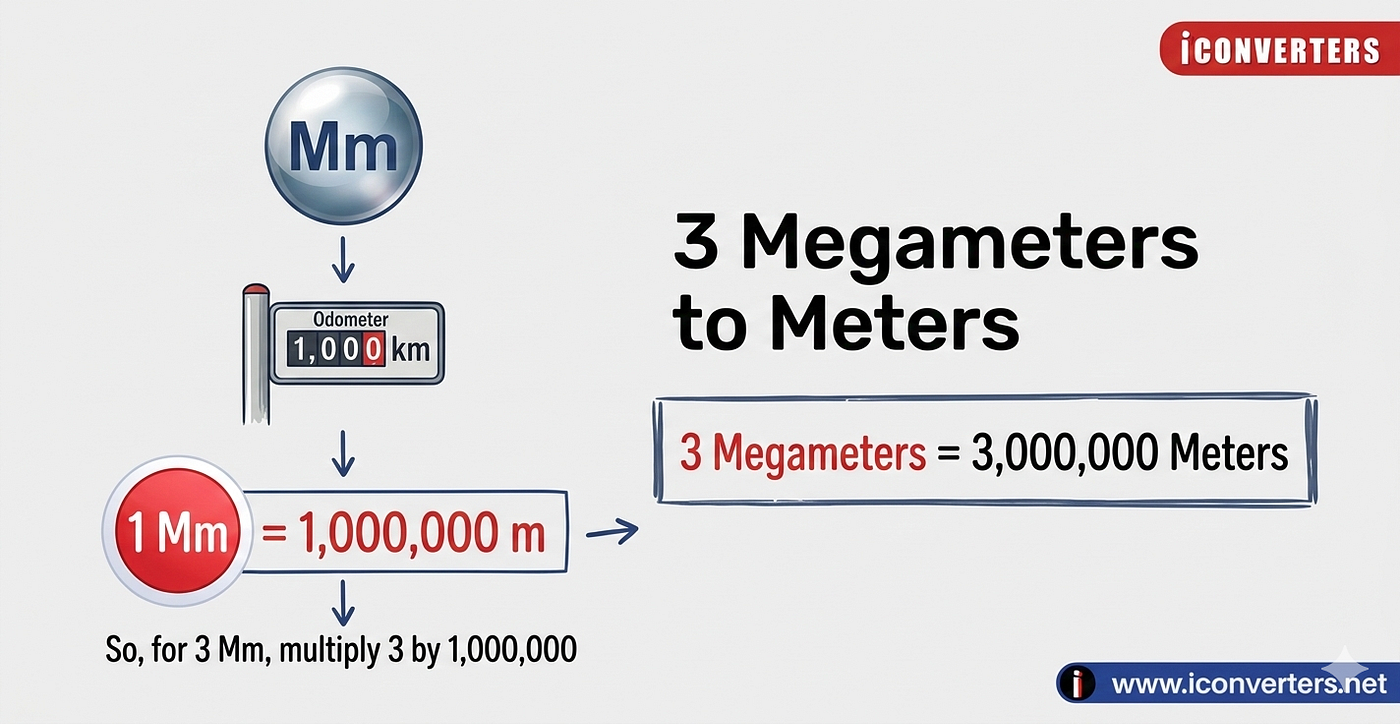 3 Megameters to Meters — Easy Conversion Guide