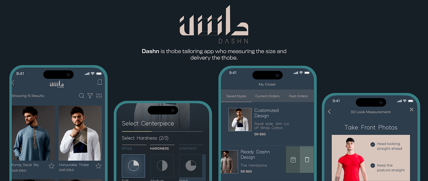 Tailoring mobile app design (Dashn) — UI/UX Case Study